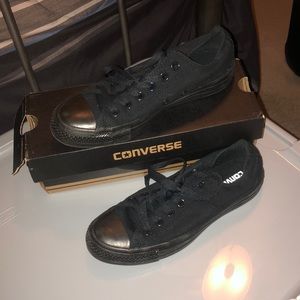 All black Converse sneakers